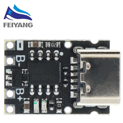 Tp4057 1A โมดูลบอร์ดชาร์จแบตเตอรี่ลิเธียม พอร์ตโพลิเมอร์ Type-C พร้อม ...