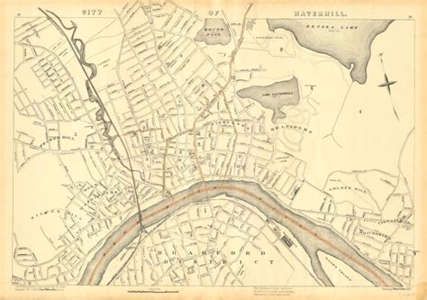 Haverhill City Of Haverhill Ma Walker Atlas 1904 Antique Map