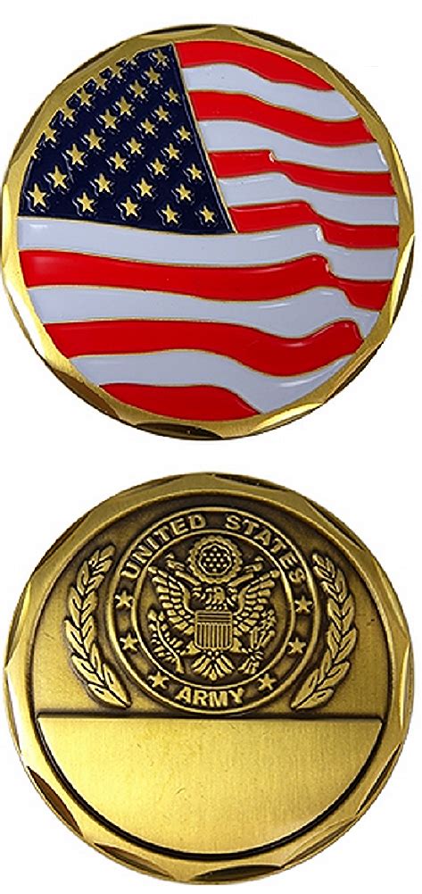 United States Freedom Flag With Army Symbol Military Challenge Coin