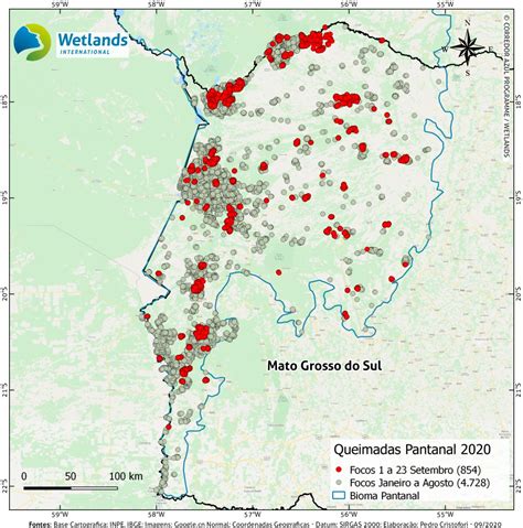 Setembro já é o mês maior número de focos de incêndio no Pantanal