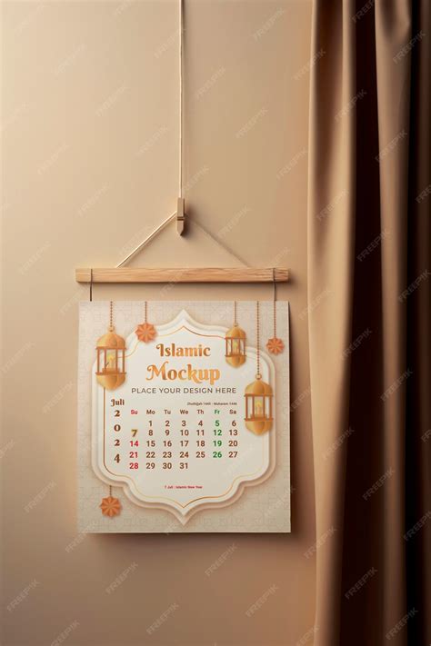 Premium PSD | Islamic new year calendar