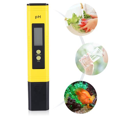 Zaqw Digital Water Tester Water PH Meter Pen W LCD Monitor Hydroponics