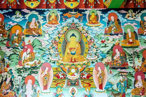 Buddhist Temple Buddhist Stupa Buddhist Frescoes And Icons Painting