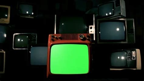 Old TV Green Screen and Retro TVs Showin... | Stock Video | Pond5