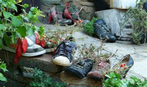 Shoe Planters Recycled Footwear Makes Great Boot Planters Updated