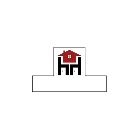 Free Red And Black PNG Vector Home With Letter H Flat Icon Design - freepng