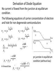 Derivation Of Diode Equation Pdf Derivation Of Diode Equation No