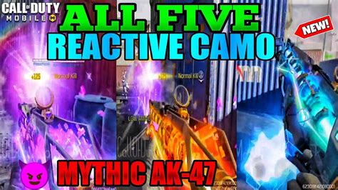 Mythic Ak 47 Radiance All 5 Reactive Camo With Kill Effects Call