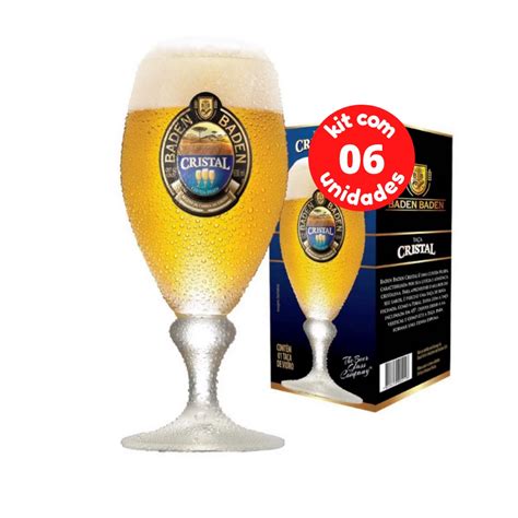 Kit c 6 Taça De Cerveja 385ml Baden Baden Cristal Ruvolo em Promoção