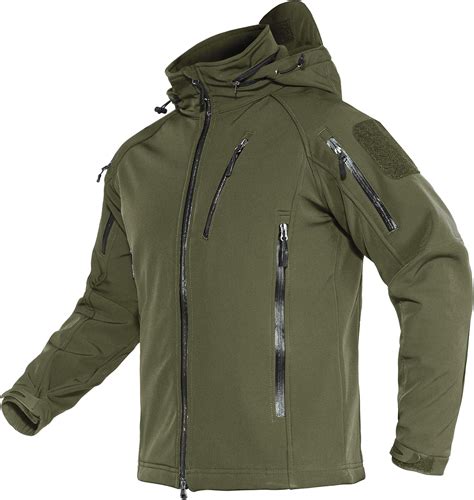 TACVASEN Men's Waterproof Jacket Work Softshell Jacket Military ...