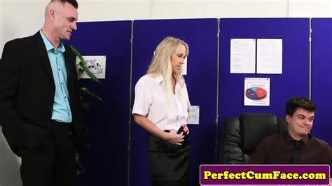 British Spunk Babe Sucks Cocks In Threesome