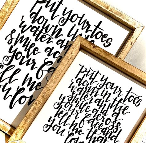 Lady May Lyrics Sign Hand Painted Wood Framed Art Print | Etsy