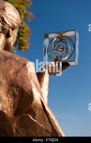 Monument To Maria Sk Odowska Curie New Town Warsaw Poland Stock