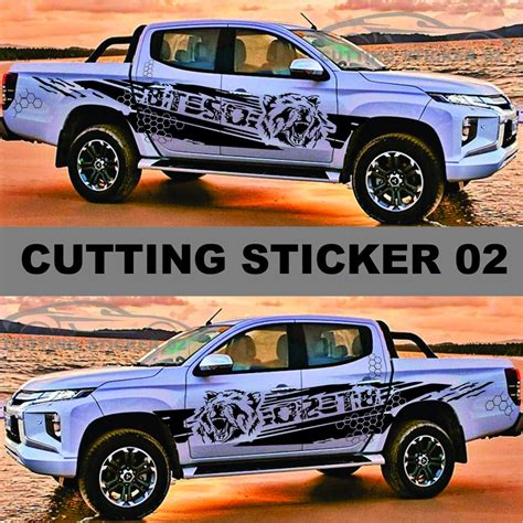 Jual Stiker Cutting Mobil Triton Hilux Ranger Sticker Motif Tiger