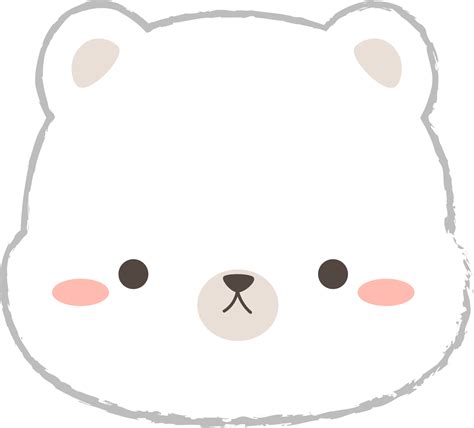 Cute Polar Bear Head Element 9599215 PNG