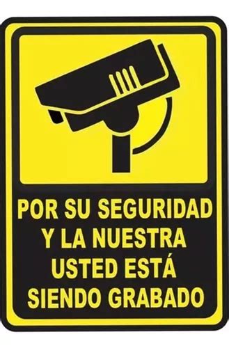 Señalizacion Aviso Metalico Laminado Camara Seguridad 20x15 Cuotas