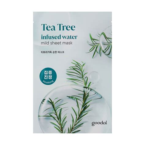Мягкая тканевая маска для лица Goodal Tea Tree Infused Water Mild Sheet ...