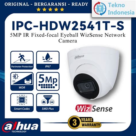 Jual Tekno Indonesia Dahua IPC HDW2541T S 5MP IR Fixed Eyeball