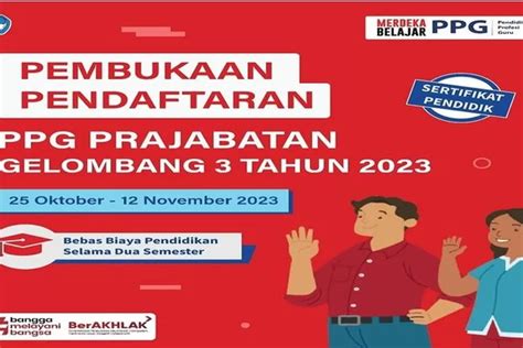 Pendaftaran Ppg Prajabatan Gelombang Telah Dibuka Berikut Linieritas