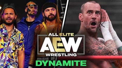 The Elite Out Of Aew Dynamite In Chicago Cm Punk In