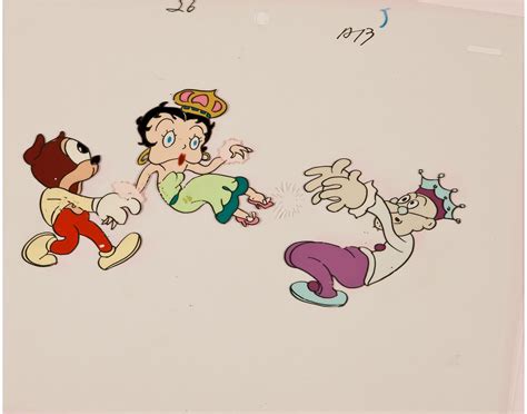 Original Betty Boop Animation Cels Though Originally Black And White