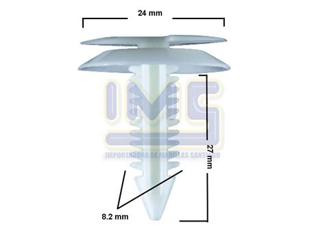 BROCHE TAPIZ PLASTICO BLANCO COMPRA MINIMA 25 U IMS