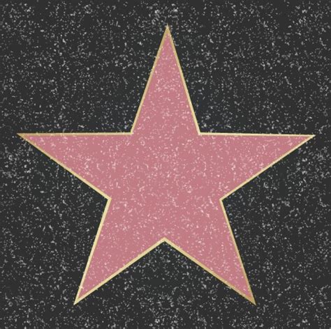 Walk fame star granite sign on sidewalk Royalty Free Vector