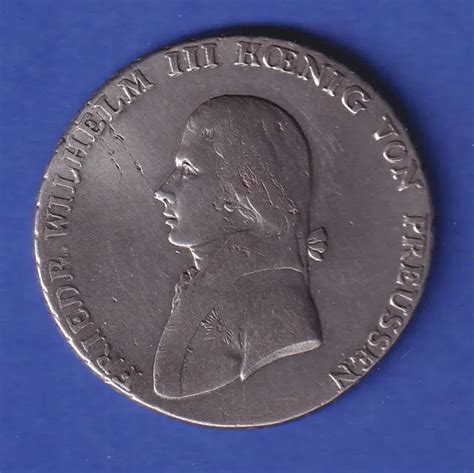 PREUSSEN SILBERMÜNZE 1 Taler König Friedrich Wilhelm III 1803 fast ss