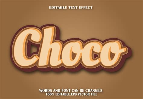 Premium Vector Choco Editable Text Effect Cartoon Style