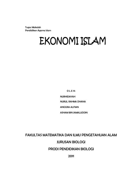 Makalah Ekonomi Islam Pdf