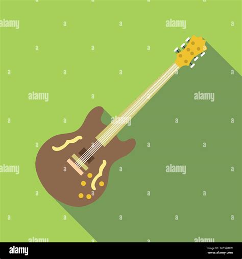 Electric Guitar Icon Flat Style Stock Vector Image Art Alamy