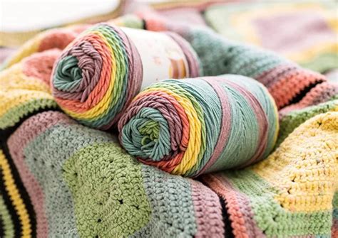 Rainbow Cotton Knitting Crochet Yarn Etsy