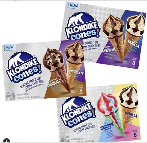 New Klondike Cones Klondike Ice Cream Chocolate Pack Vanilla Chocolate