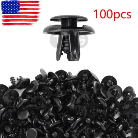 100Pcs 7mm Hole Push Clips Fastener Rivets Fender Liner Retainer For