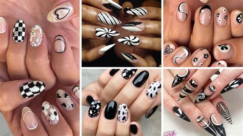 60 Outstanding Black And White Nail Designs 2024