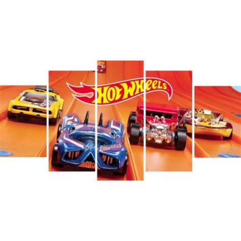 Quadros Decorativos Pista Carro Hot Wheels Mosaico Sala Quarto Shopee Brasil
