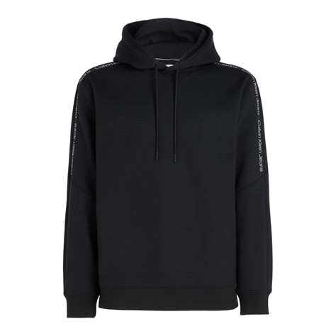 Calvin Klein Jeans Logo Tape Hoodie Ck Black