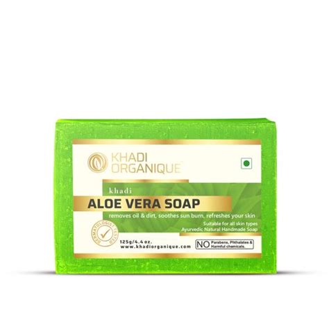 Khadi Organique Aloevera Soap Packaging Size 125 Gm Packaging Type