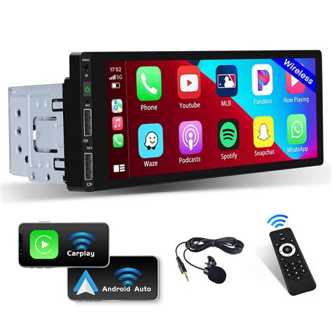 Buy Hikity 6 9 Inch Wireless Apple Carplay Car Stereo Single Din Touch