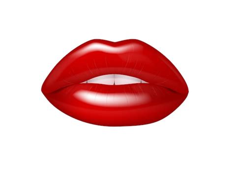 Premium Vector Hot Red Lips Vector Illustration
