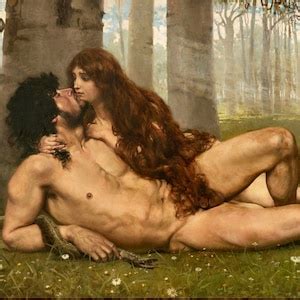 Erotic Adam And Eve Victorian Painting Salvador Viniegra Romantic Male And Female Nude Art