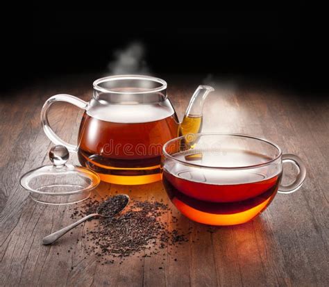 Hot Tea Teapot Cup Stock Photo Image Of Soothing Natural 58824894