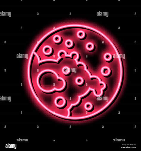 Atopic Dermatitis Skin Disease Neon Glow Icon Illustration Stock Vector