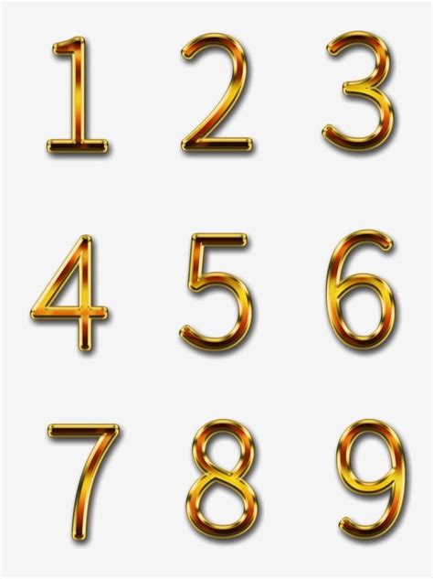 Gold Numbers PNG Picture, Gold Number, Gold Clipart, Digital PNG Image For Free Download