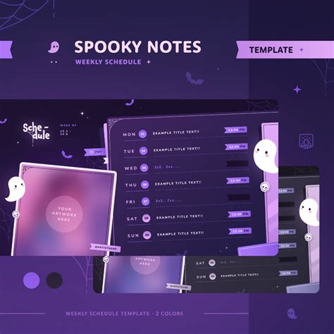 Spooky Notes Stream Schedule Purplegrey Melonturtles Ko Fi Shop