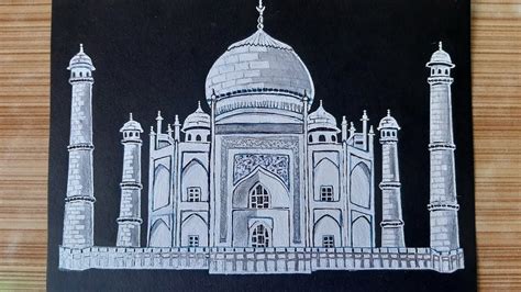 Taj Mahal Sketch, Taj Mahal Drawing, Taj Mahal Art, Art Drawings ...