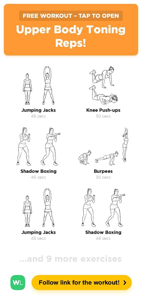 Upper Body Toning Reps Free Workout By WorkoutLabs Fit Free