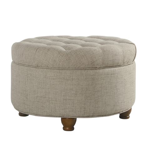 Homepop Large Tufted Round Storage Ottoman Multiple Colors Brickseek