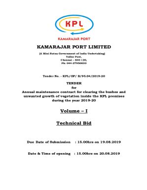 Fillable Online KPL - Kamarajar Port Limited Fax Email Print - pdfFiller