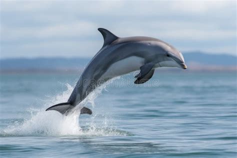 Adorable Baby Dolphin Jumping Out Of The Water Its Tail Fluke Flying